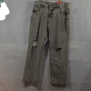 Gray Ripped Straight Leg  Jeans SZ 12 & 14 NWT